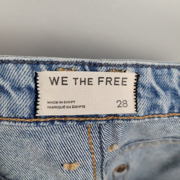Free People We The Free Tennessee Low Rise Boyfriend Jeans Montrose Blue Size 28 - Picture 13 of 13